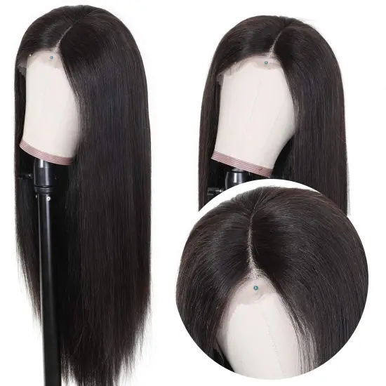 Uniky Lace Frontal Straight Wig Vendor Natural Color Raw Unprocessed Brazilian 100% Cuticle Aligned Human Hair Lace front Wig