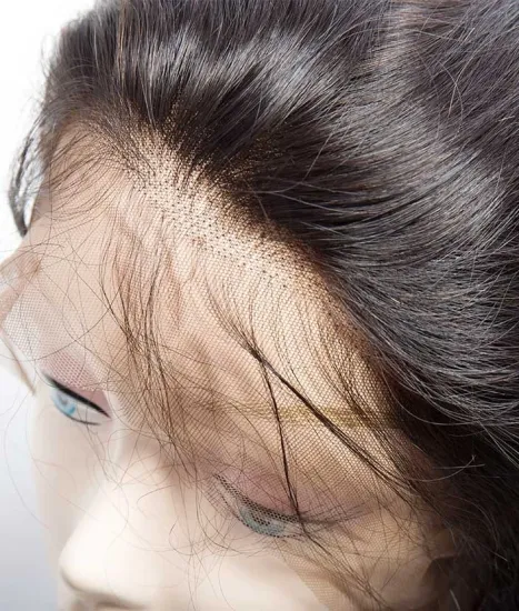wholesale virgin vendors wigs Straight  Lace Frontal Wig With Bangs  Brazilian Human Hair Glueless ladies wigs human hair