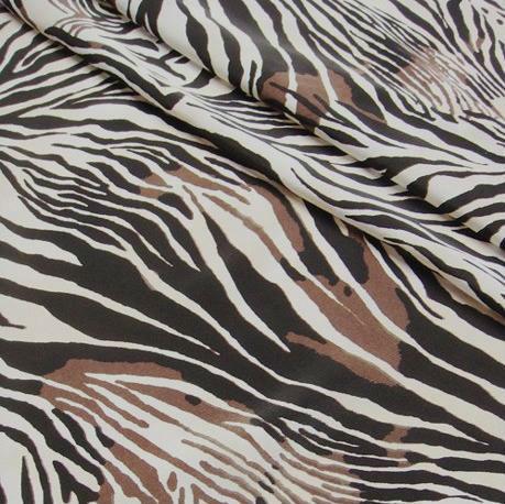 Silk Fabric Manufacturer Pure Silk Crepe De Chine with Zebra Print Good Price