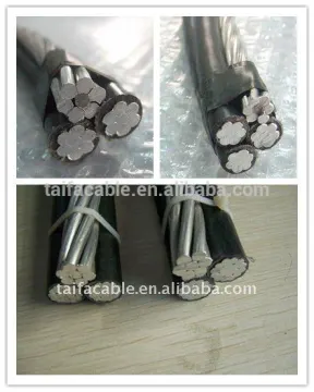 XLPE insulated overhead ABC cable (Service drop cable)