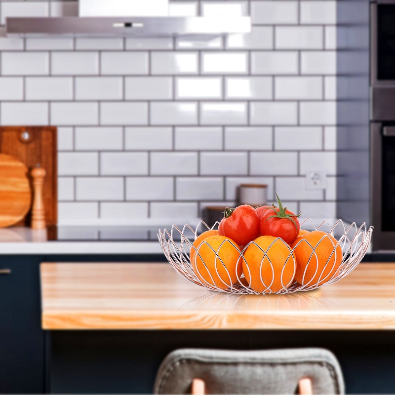 Stainless Steel Fruit Storage Basket Wire Bowl