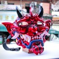 Máscara de media cara japonesa Hannya Oni
