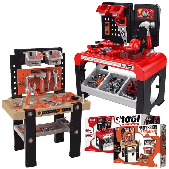 Kids Tool Toys Set Large Repair Tool Table Plastic Pretend Play Child Tool Kit Puzzle Toys for Children Boys 3 years old Gift