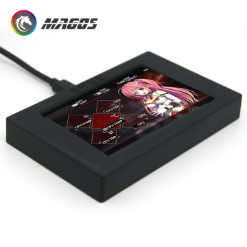 Monitoraggio PC Mini ITX IPS da 3,5 pollici - Schermo secondario LCD digitale USB con supporto fai -da -te AIDA64