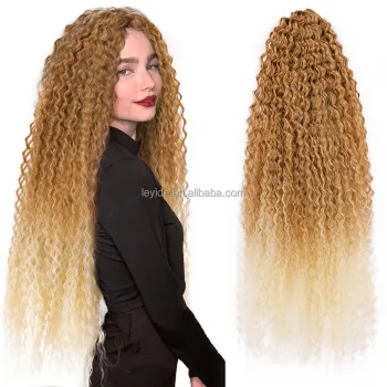 Fluffy Soft Afro Kinky Curly Deep Water Wave Twist Crochet Hair Freetress Bulk Hair Wet Curly Ombre Braiding Hair Extensions