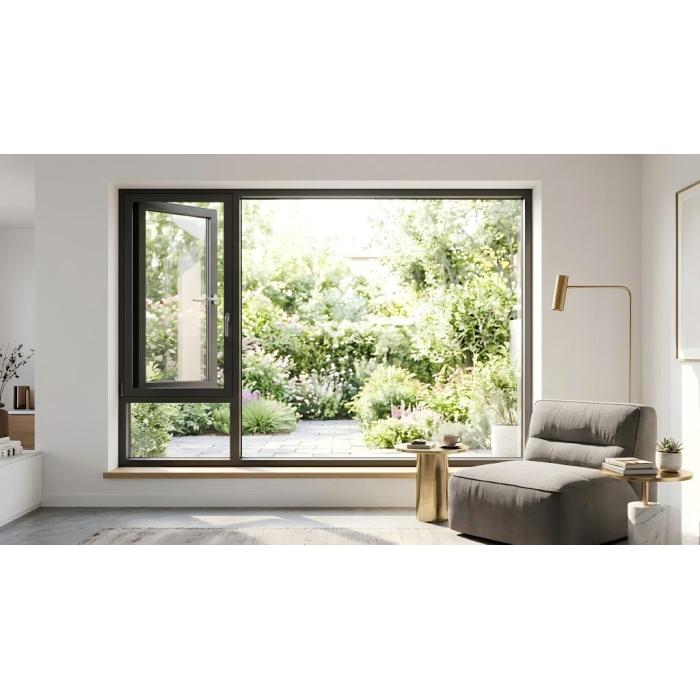 Janela de batente de alumínio de grande resistência de 1,8 mm