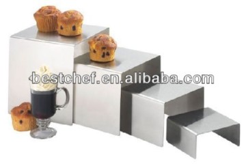 stainless steel mirror Buffet display steps