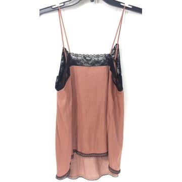 Damen Cami Top aus schwarzer Spitze