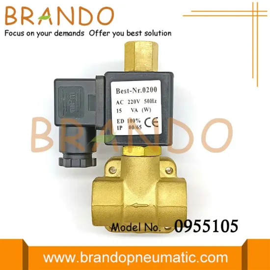 1/4'' 0955105 Normally Open Brass Solenoid Valve For Air Compressor