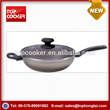 Forged Aluminum Color Non Stick Coating Wok With Two Handles