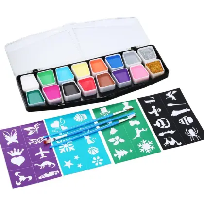 Cosmetic Grade Paints Black Face Paint Palette Kit