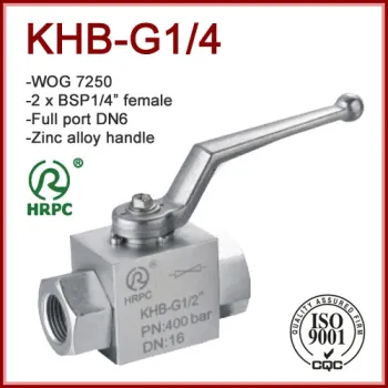 Bsp 1/4" Steel / Stainles Hydraulic Ball Valve Full Port Fxf Wog 7250 