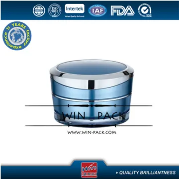 Luxurious blue oblique shoulder tapered lotion bottle,oblique cream jar