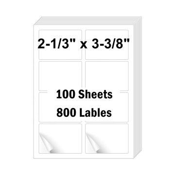 3.375" X 2.33" adhesive sticker paper