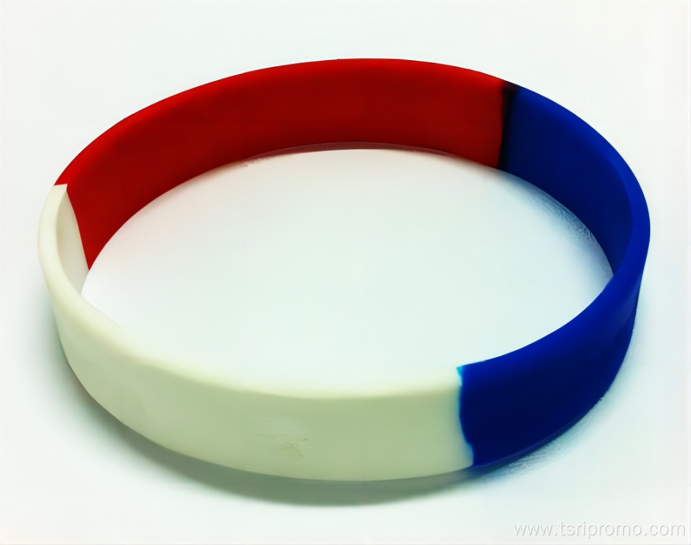 subsection dyed silicone wristband