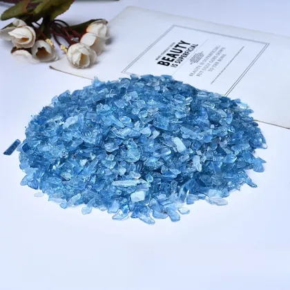 Top Quality Bulk Aquamarine Stone Chips for Decoration