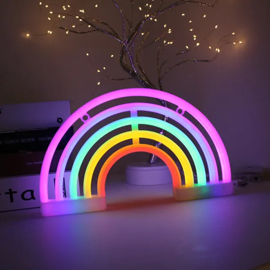 Fashion Rainbow Neon Sign LED Rainbow Light Lamp for Dorm Decor Rainbow Decor Neon Lamp Wall Decor Christmas Neon Bulb Tube