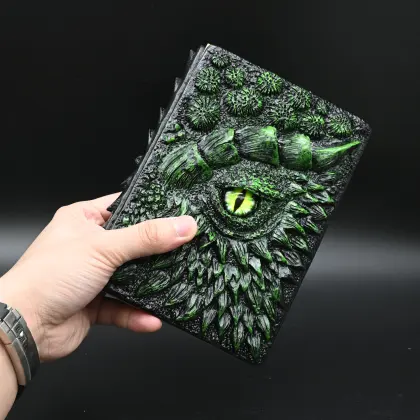 Wholesale Handmade Forest Evil Dragon Game Handbook - 200 Pages A5 Silky Writing Resin Notebook