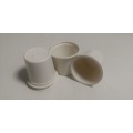 Fully degradable white disposable coffee cup