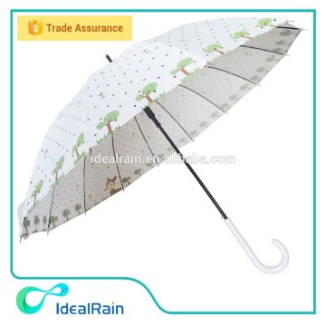 windproof animal and tree print custom umbrella