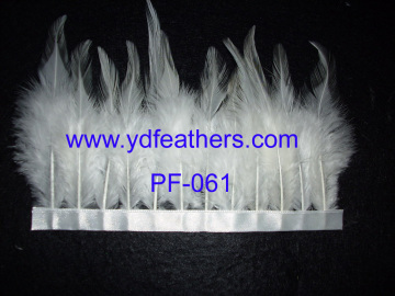 white rooster saddle feather fringe for wholesale