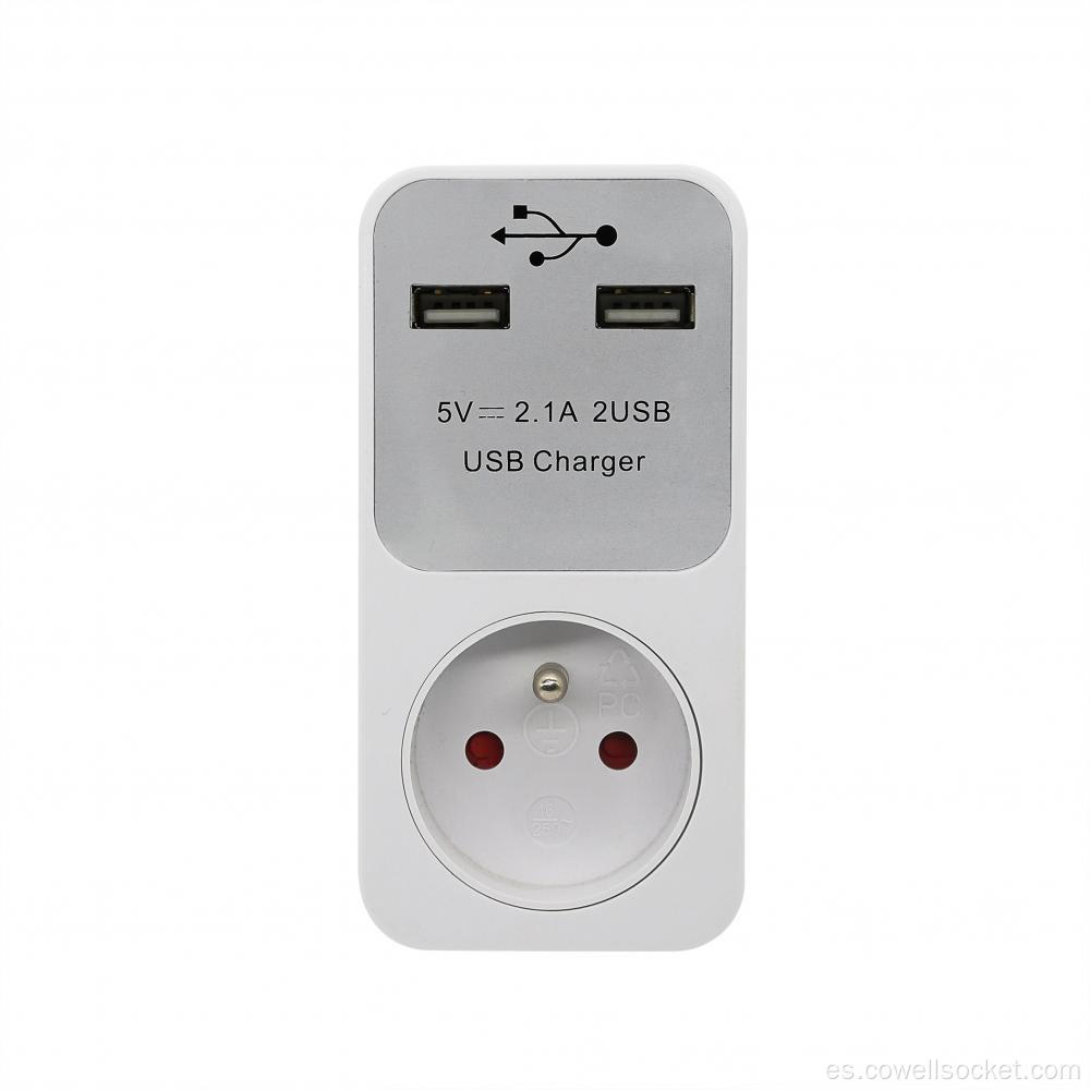 Socket de cargador USB con enchufe FR