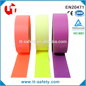 high visibility fluorescent yellow reflective tape clothing material sew on bag, gloves, cap, safety garment