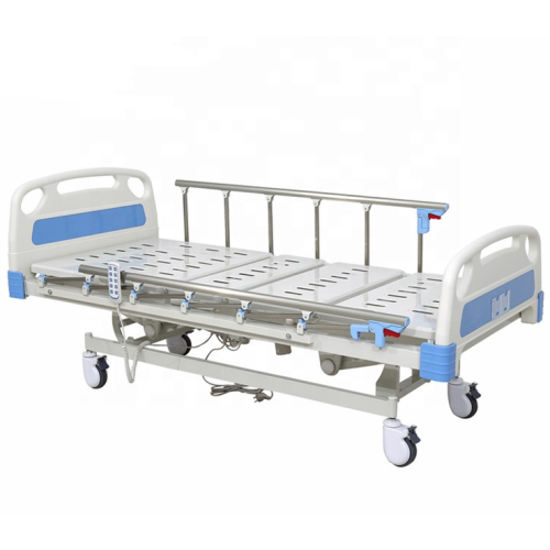 Cama de hospital plegable con barrera de seguridad