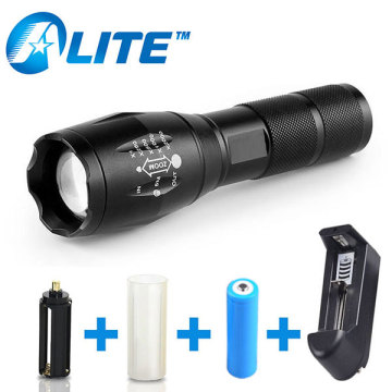 E17 XM-L2 2000LM Aluminum Rechargeable 15 Watt Led Flashlight Torch Lamp Light For AAA 18650 Battery G700