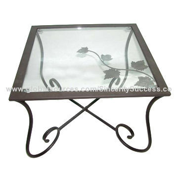 Iron End Tables, Household Item, Made of Iron Steel/Tube, Customized Designs are Welcome