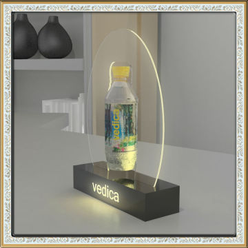 led acrylic beer bottle glorifier display rack, customized acrylic led bottle display stands