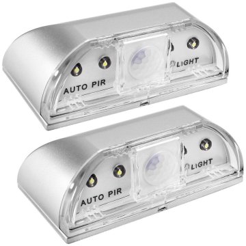 2 Pack AA μπαταρία PIR Infrared Wireless ανιχνευτής κίνησης LED Η πόρτα Keyhole Light