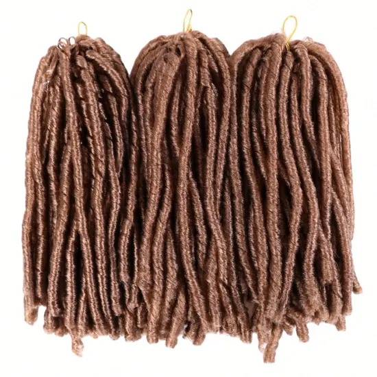 MYZYR Synthetic Faux Locs Braiding Hair Extensions for Women Soft Dreadlocks Crochet Braids Jumbo Dread Hairstyle Ombre Color