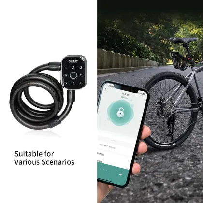 Smart Security Cable Password Fingerprint Bike Lock