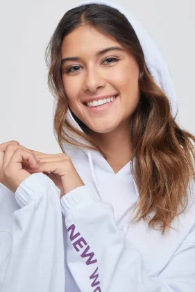 Womens Fashion Sweatshirts Raw Edge Bottom Hoodies