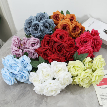 Artificial Rose Bouquet and Hydrangea Flowers for Weddings and Valentine's Day Decorations