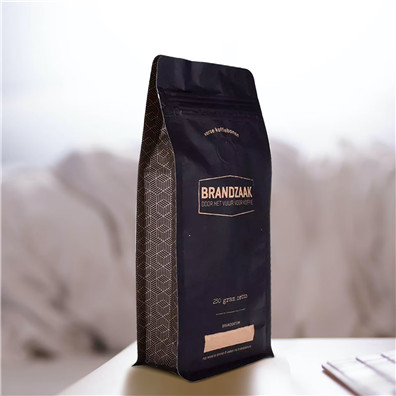 Biodegradable-Matte-Black-Kraft-Coffee-Packaging-Bag