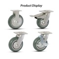 TPR Gray High Elastic Industrial Swivel Brake Casters