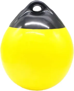 Yellow 12 Inch Diameter Inflatable Vinyl Boat Buoy Fender