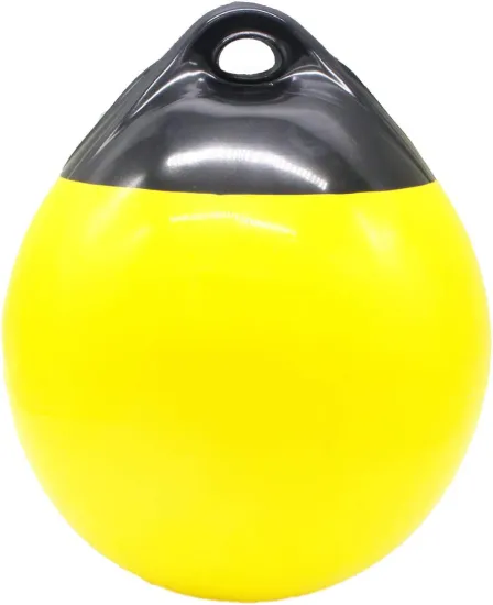 Yellow 12 Inch Diameter Inflatable Vinyl Boat Buoy Fender