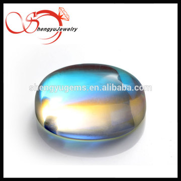 oval Color change glass beads gemstone