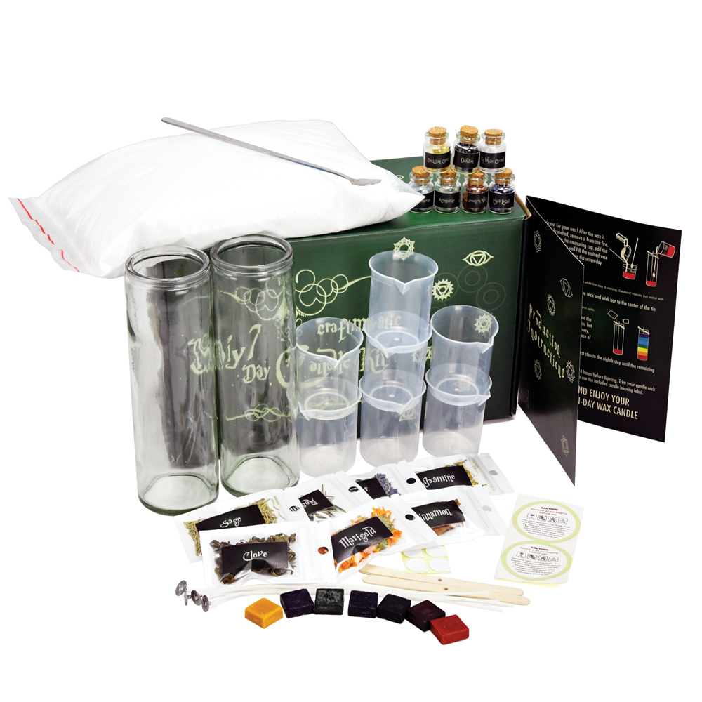 DIY 7 Day Glass Church Candle Making Kit