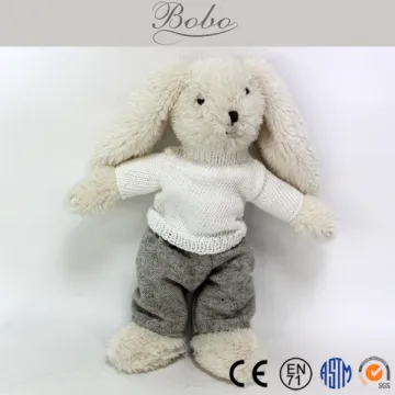 Cute Plush Rabbit Toys with Knitted Clothes Kids Toys