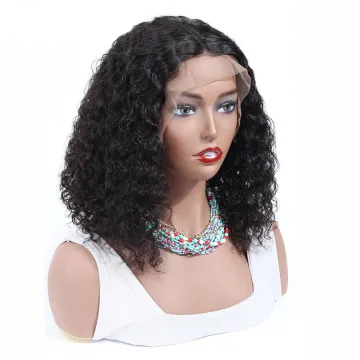 Cheap Short Bob Human Hair Lace Front Wig For Black Women Kinky Curly Indian Cuticle Aligned Human Hair Extension Lace Bob Wig