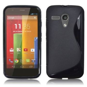 Transparent Tpu Phone Case Black , Motorola Moto G Phone Covers