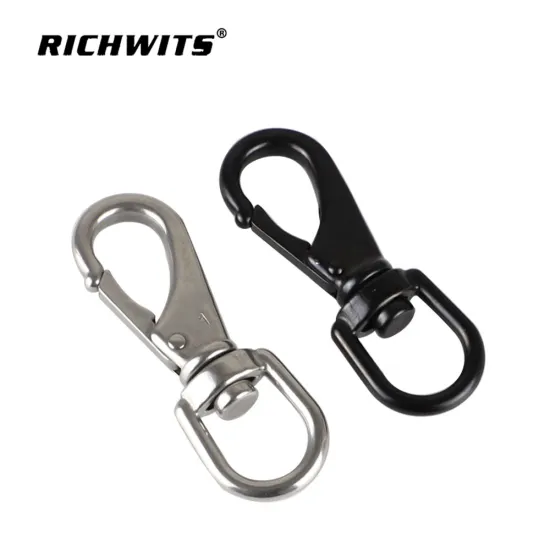 marine hardware eye swivel snap hook for bag SS316 snap hook swivel black