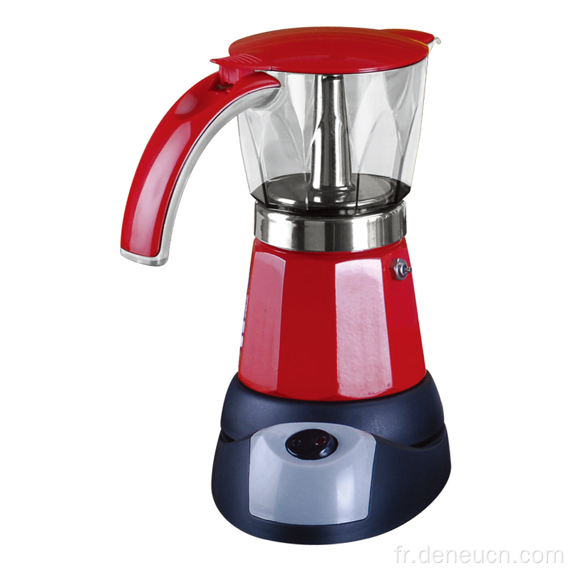 Couleur 6 tasse de cafetière Moka électrique