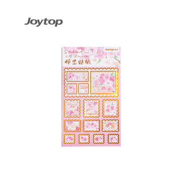 Joytop Wholesale Cloud Sakura Stamp Sticker DIY Sticker