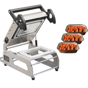 Electric Semi-Automatic Sealing Machine for Takeaway Food Boxes and Trays: 110V/220V Manual Press Sealer