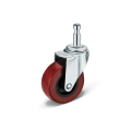 Universal black rubber casters